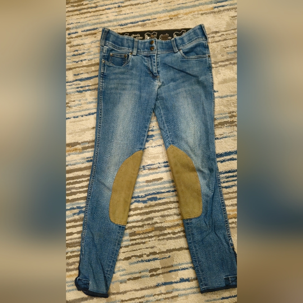 Goode Rider Blue Jean Knee Patch Breeches